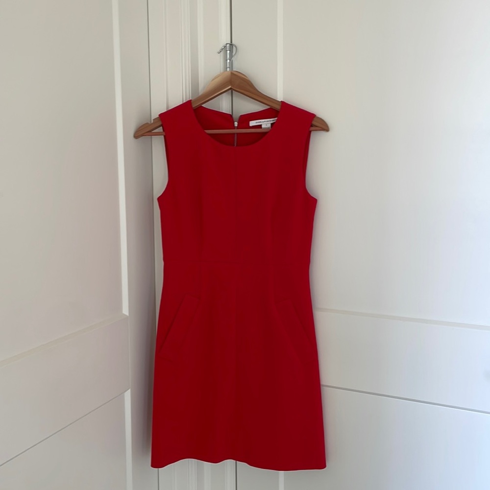 DianevonFurstenberg Mini Red Holiday Dress